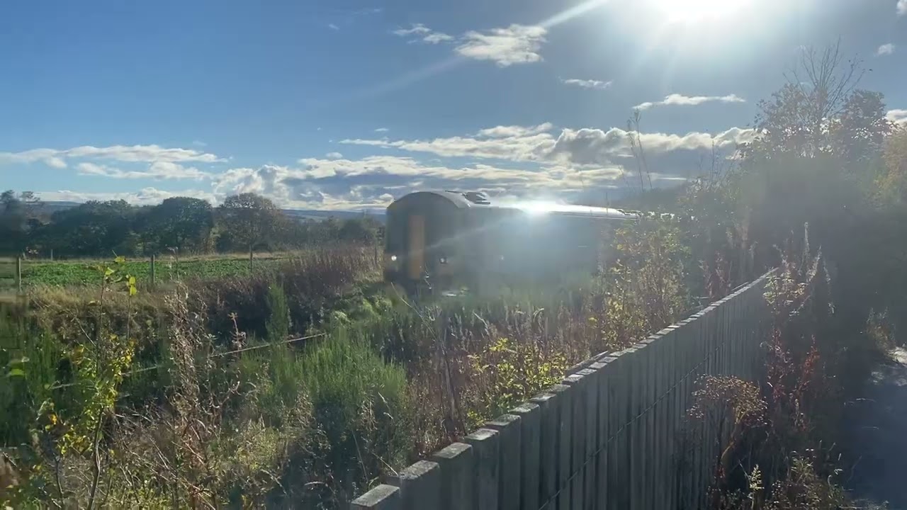 Class 158724 passing Evanton for Wick (20/10/2025)