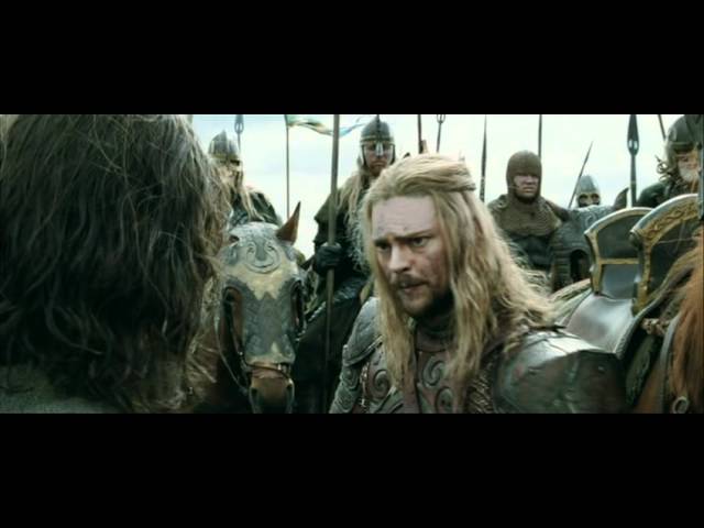 Eomer mourns his sister Eowyn whom he thinks has died - Lord of the Rings -  Return of the King - Karl Urban