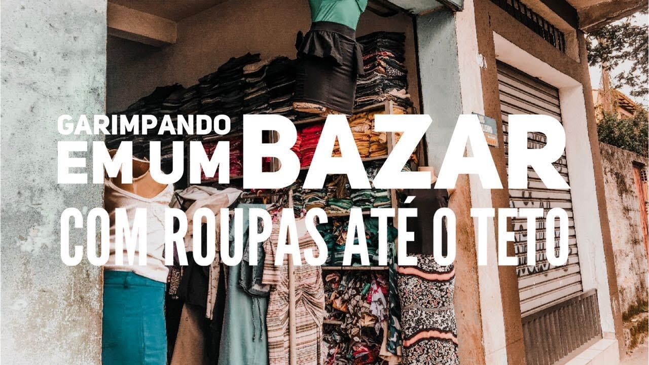 Garimpando em um Bazar com ROUPAS ATÉ O TETO! | Trashy Fame