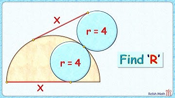 2 circles and a semicirle ................ #maths #olympiad #cds #cat #sat #iit #cbse #ssc #cgl #459