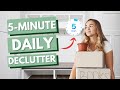 5 minute daily habits for decluttering  tame the chaos one minute at a time