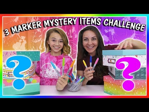 3 MARKER MYSTERY ITEM CHALLENGE | We Are The Davises