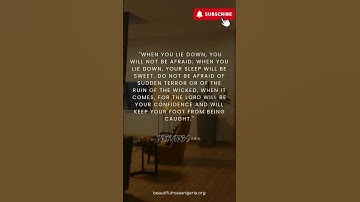 Thumbnail of Proverbs 3:24-26:"When you lie down, you will not be afraid; when you lie down, your