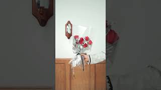 Tin Paper Red Roses Flower Packaging Tutorial