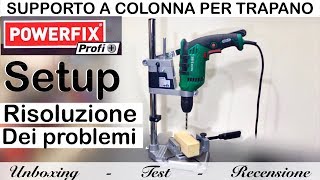 POWERFIX drill column review. lidl  Perfect setup and adjustment.  Parkside. 