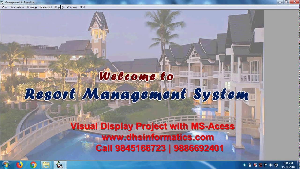 presentation on resort management system