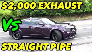 Dodge Charger Hellcat Redeye 6.2L SUPERCHARGED HEMI V8: $2,000 EXHAUST Vs STRAIGHT PIPE!