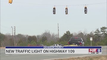 New traffic light added to N.C. 109 in Davidson County