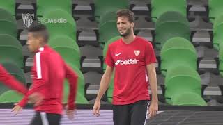 El Sevilla FC se ejercitó en el moderno Krasnodar Stadium