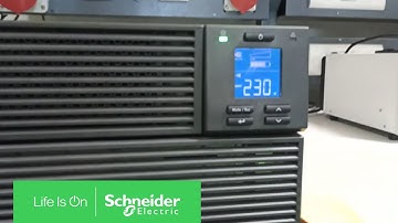 How to Initiate Self Test in UPS SRV6KRIL-IN | Schneider Electric Support