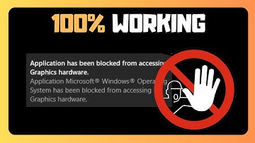 EASY FIX For Application Has Been Blocked From Accessing Graphics Hardware In Windows 11