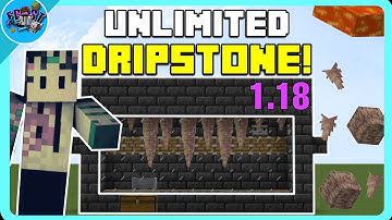 SIMPLE 1.18 AUTOMATIC DRIPSTONE FARM TUTORIAL in Minecraft Bedrock (MCPE/Xbox/PS4/Switch/Windows10)
