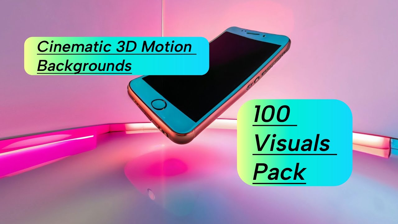 Cinematic 3D Motion Backgrounds – 100 Visuals Pack