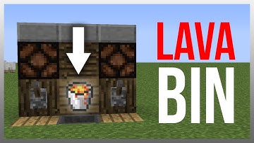 Minecraft 1.12: Redstone Tutorial - 100% Safe Lava Bin v3