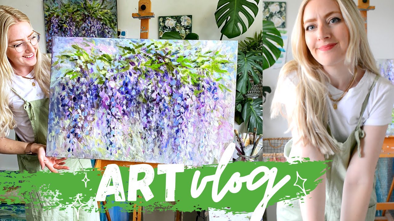 ART VLOG paint along with me, BIGGEST painting tip & paintings I don't want you to see!?..