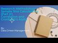 Sample Size Calculations, Part III (Correlation and Cronbach's Alpha) | Research Methodology