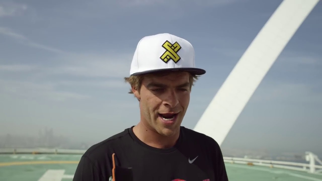 Burj Al Arab Jumeirah helipad hosts record breaking kitesurfing jump