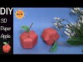 An easy way to make a 3d paper apple i diy paper apple i diy 3d paper crafts