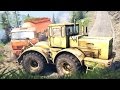 SPINTIRES - K 700 Tractor Towing a Semi Tanker Truck Uphill