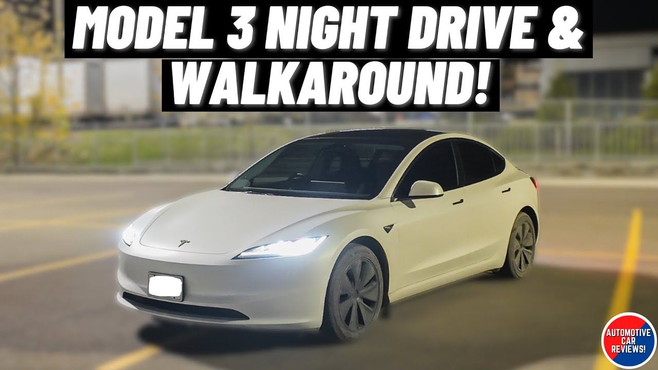 2024 TESLA MODEL 3 LR AWD NIGHT DRIVE & WALKAROUND! - YouTube