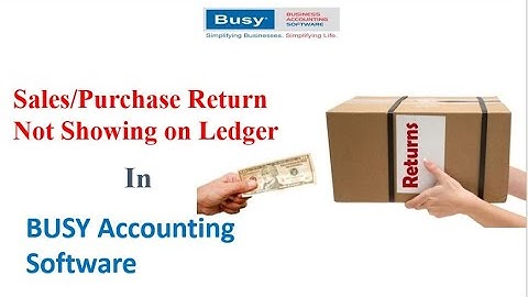Sales return not showing on Ledger in BUSY Software I Nepali Language