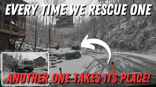 Rescue One Vehicle And Another Takes Its Place! | Gatlinburg Snow Storm Recoveries