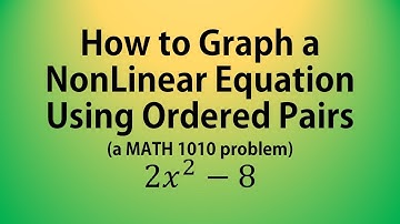 How to Graph a Nonlinear Equation Using Ordered Pairs in a Table (a MATH 1010 Problem)