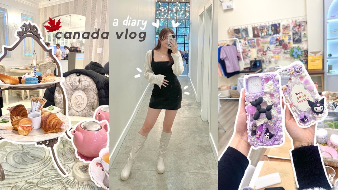 vancouver, canada vlog 🍁 | what i eat, decorating phones, arcade 🕹