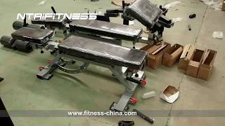 Custom Gym Equipment: 2200mm Functional Trainer, Chest and Back Exercise Machine, Adjustable Bench