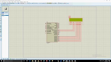 Proteus simulation for 2x16 LCD display interfaced with pic 16f877a