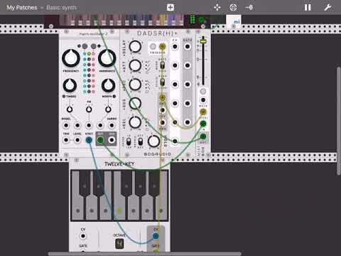 MiRack-Basic synth with 3 modules