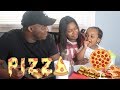 PIZZA MUKBANG W/ 2 YEAR OLD ( meet woo wop mama )