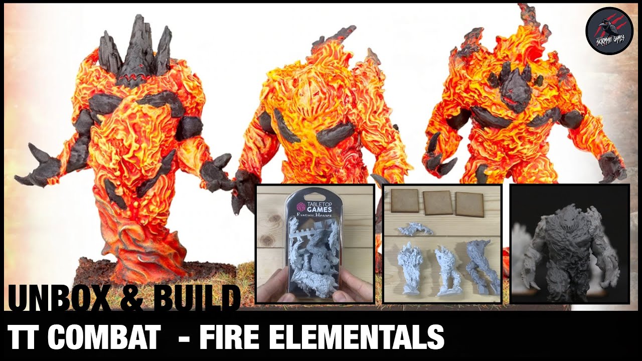 TT COMBAT FIRE ELEMENTALS - Unbox & Build Review - Great For Dungeons & Dragons or Weekend Warriors!