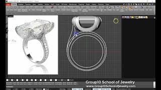 Diamond ring setting with a fancy prong from Chopard by RhinoGold (part1)