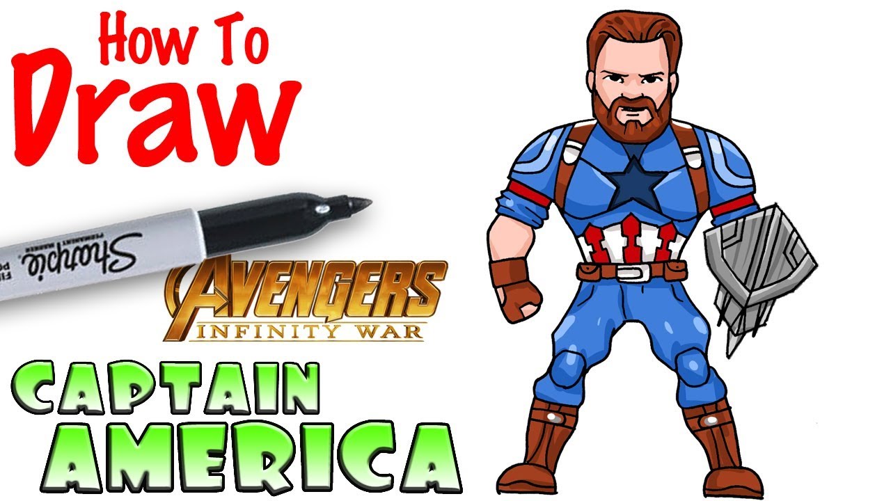 How to Draw Captain America Avengers Infinity War YouTube