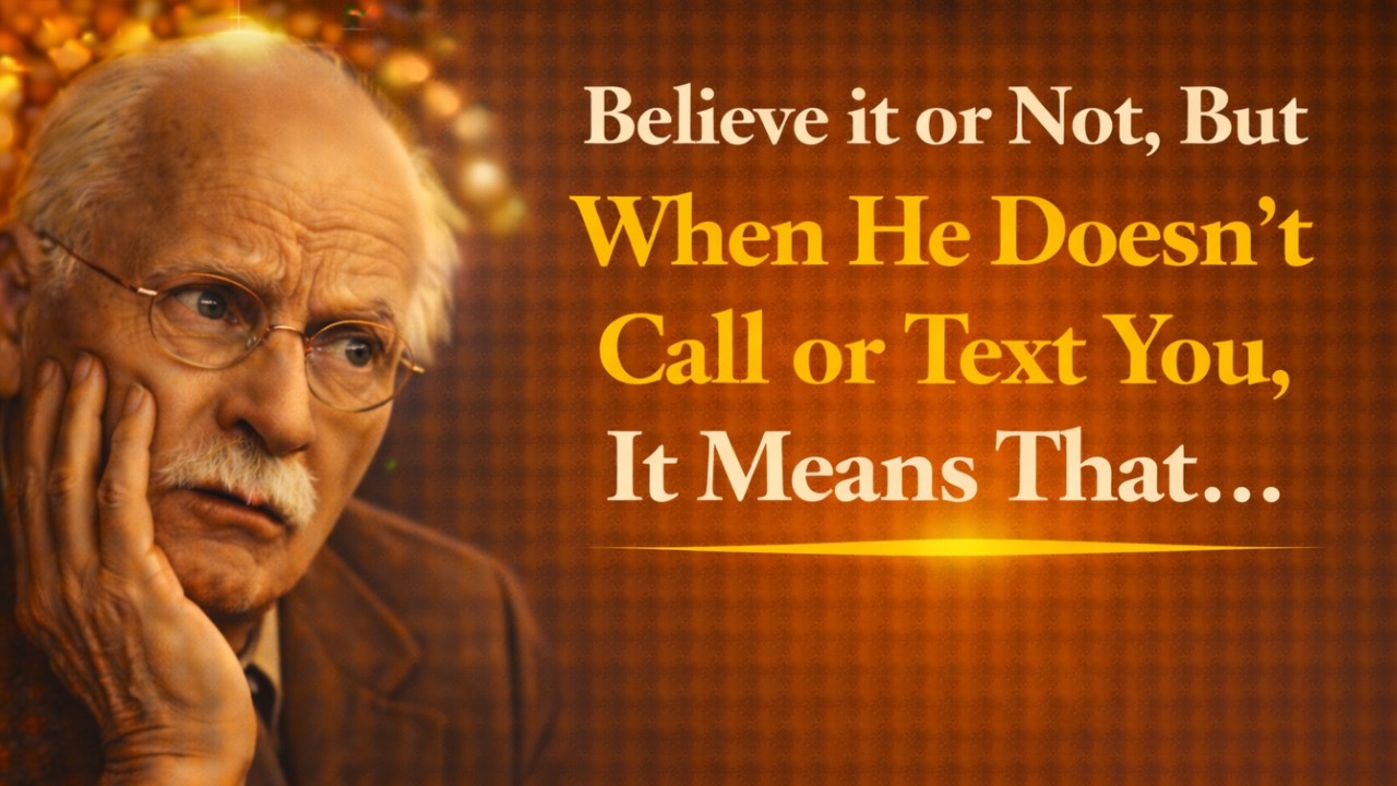 Believe it or not, but when he doesn't call or text you, it means that… – Carl Jung