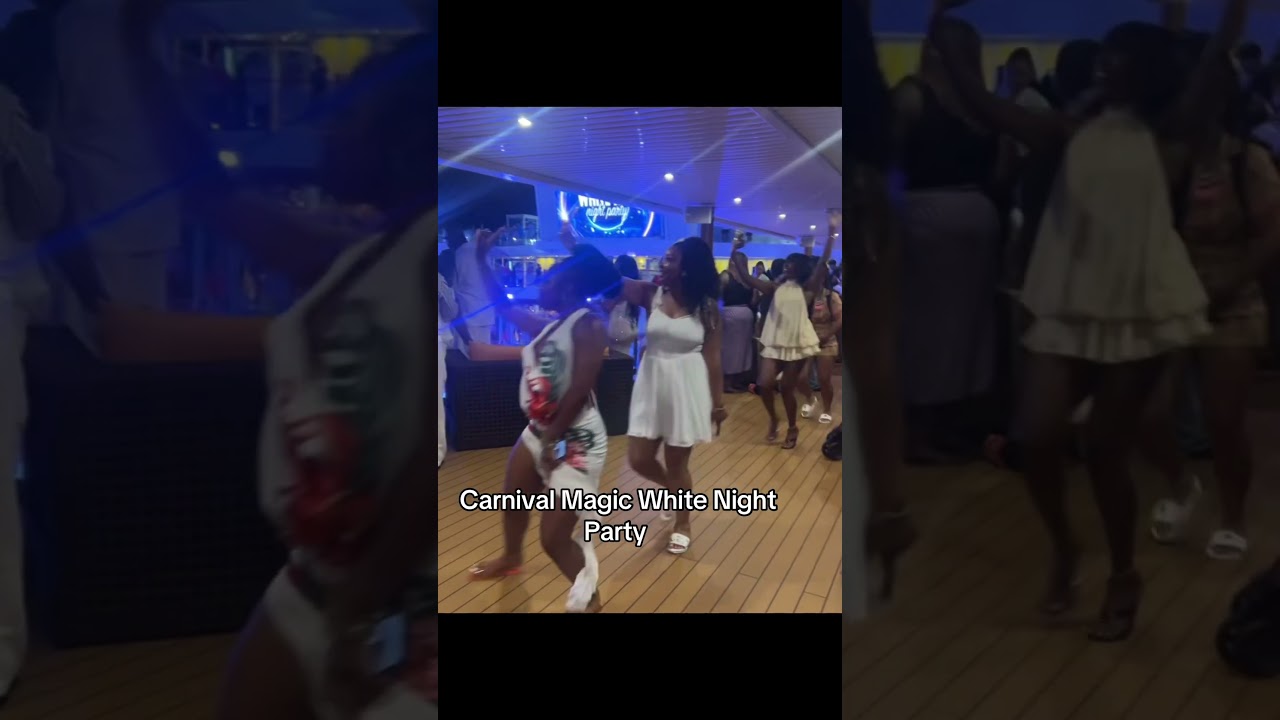 White Night On The Carnival Magic #carnivalmagic #carnivalcruise #shorts #travel #fun #white #fyp