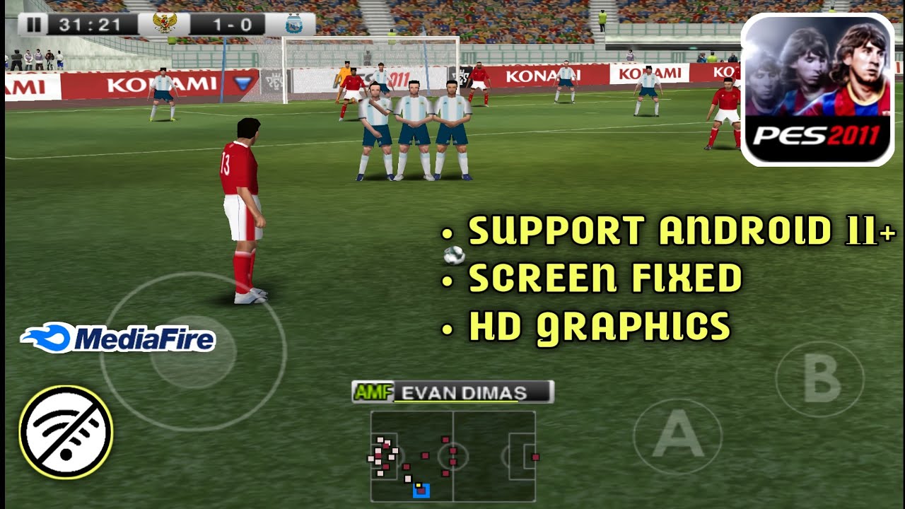 PES 2012 Pro Evolution Soccer v1.0.5 Remastered Support Android 11, 12+  Gameplay (60 FPS) 