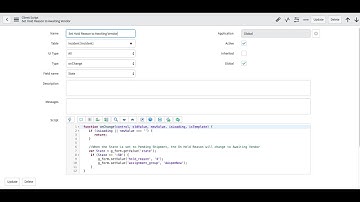 ServiceNow - How to Set a Form Field Value using an OnChange Client Script in Kingston