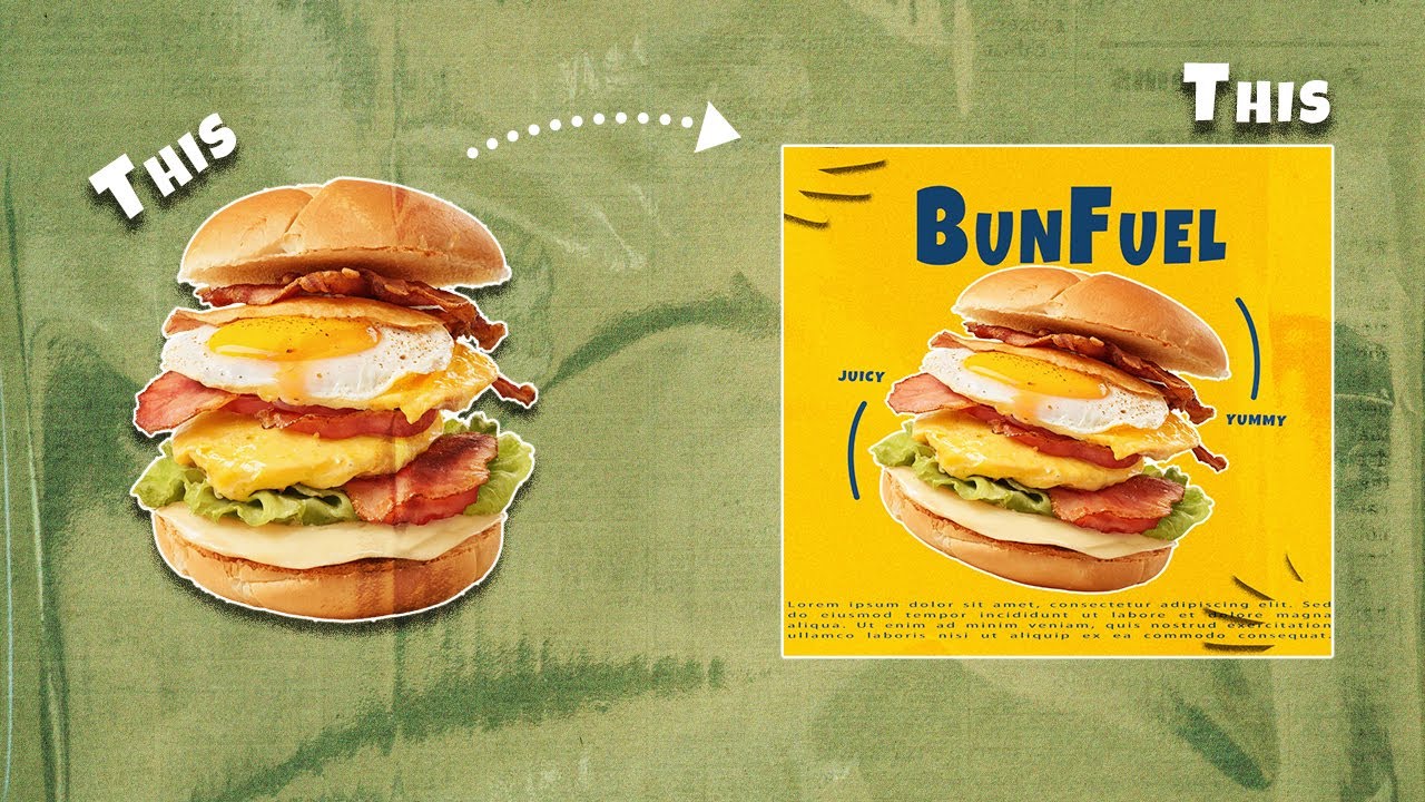 How I Turned a Burger Photo into a Stunning Instagram Design!