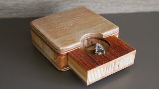 DIY wooden engagement ring box - Ring Box for Boyfriend