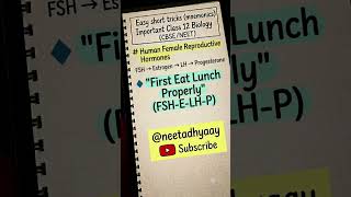 Class 12 Biology Trick 🧠NEET Biology Mnemonics#biology #biologyclass12 #shorts#mcq#neetadhyaay