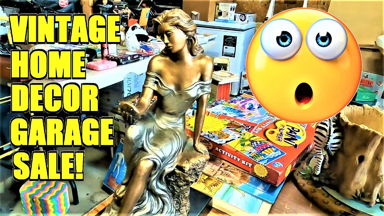 Ep478: THIS GARAGE SALE WAS FULL OF VINTAGE HOME DECOR!!! 😯😯😯 Shop with ...