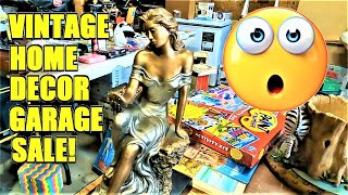 Ep478:  THIS GARAGE SALE WAS FULL OF VINTAGE HOME DECOR  ???  Shop with me antique thrift finds
