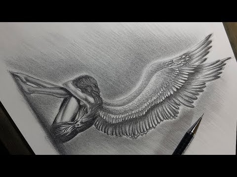 Video: Cómo Dibujar Un ángel Con Un Lápiz