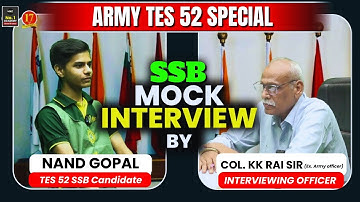 Best SSB Mock Interview | Guided Personal Interview with Wing Commander KK Rai Sir- MKC