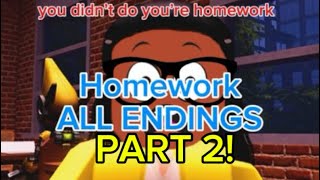 All Homework Endings Part 2 (The Presentation Roblox)