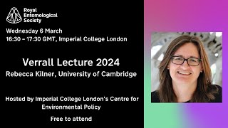 Verrall Lecture 2024  Simpson’s question: ​How does behaviour influence evolution?​ Rebecca Kilner