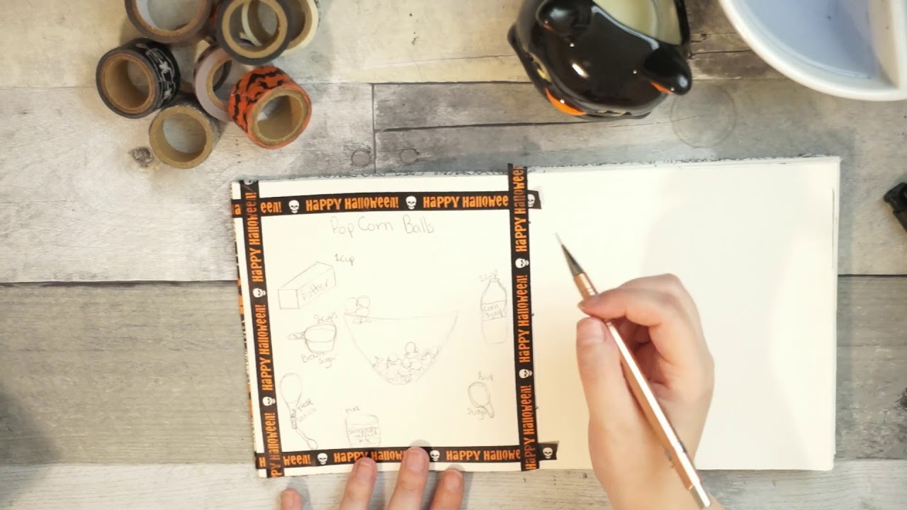 Popcorn Inktober Popcorn Ball Recipe Illustration INKTOBER 2018 Day 3 - YouTube