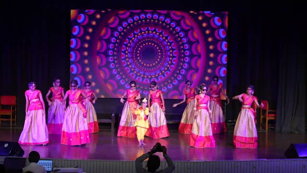 Sree Manjunath Vidyalaya, Magadi Road, B-23. School Day Dance 2026, 8th A & 9th A girls